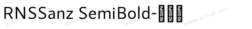 RNSSanz SemiBold字体转换